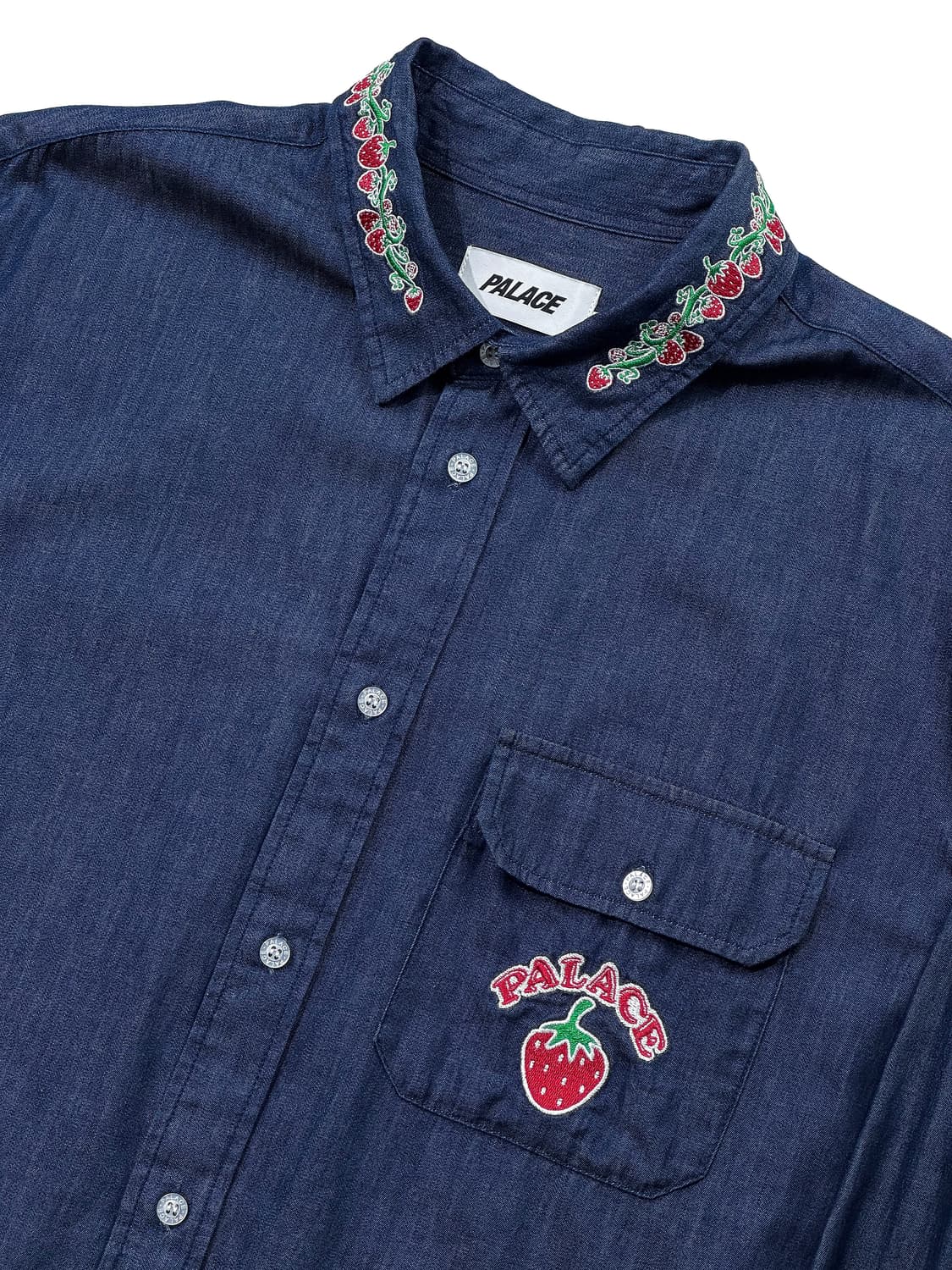 팔라스 스트로베리 엠브로이더리 데님 셔츠 인디고 상품이미지3