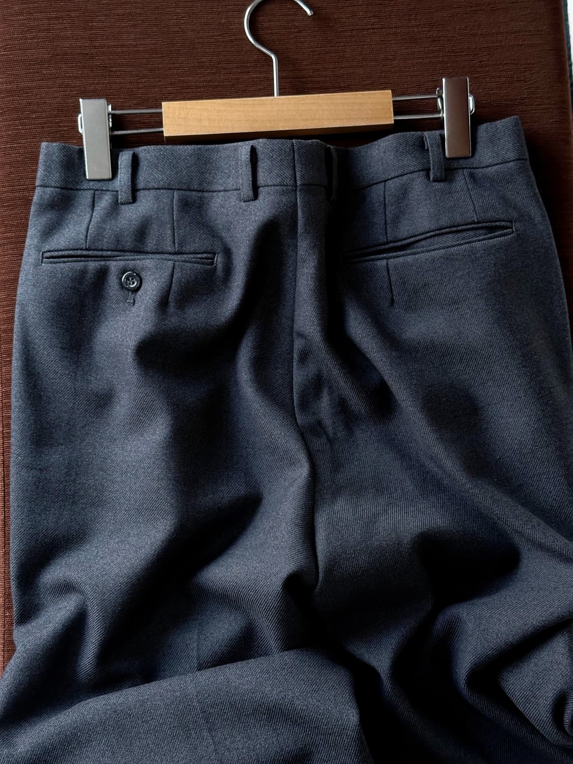 2 pleats straight wool blend slacks 상품이미지8