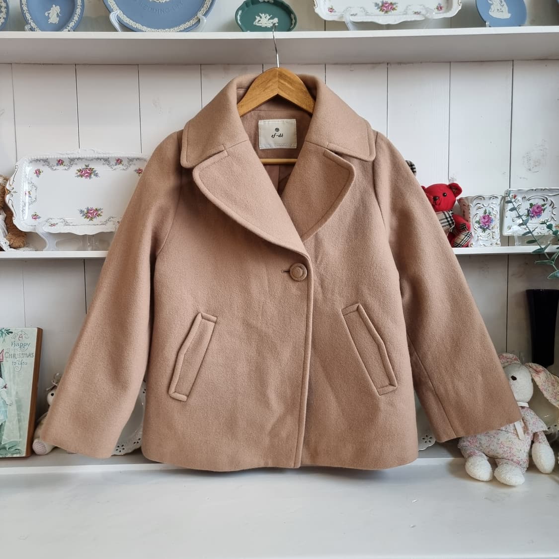 에프데 울 베이지 모리걸 코트 상품이미지1