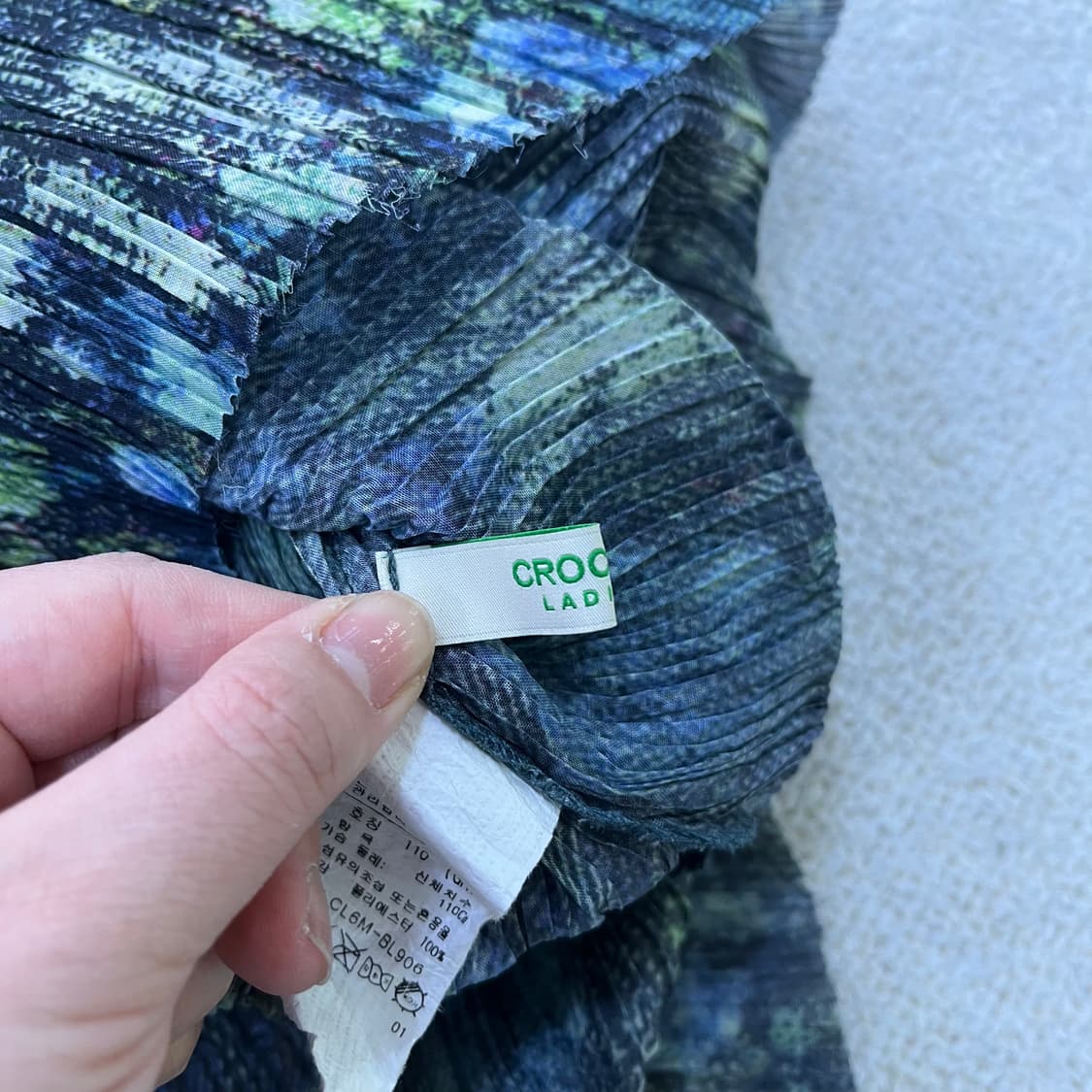 110 크로커다일 여성 플리츠 티셔츠 0401M 상품이미지2