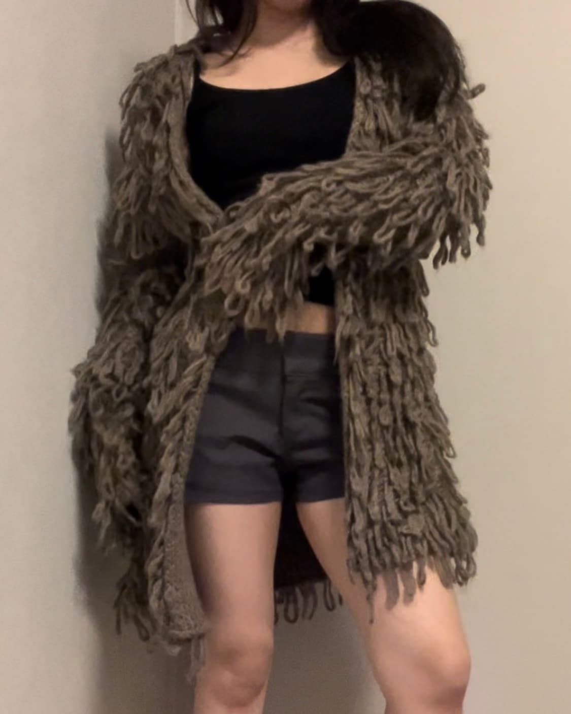 GRL brown fur half coat 상품이미지3