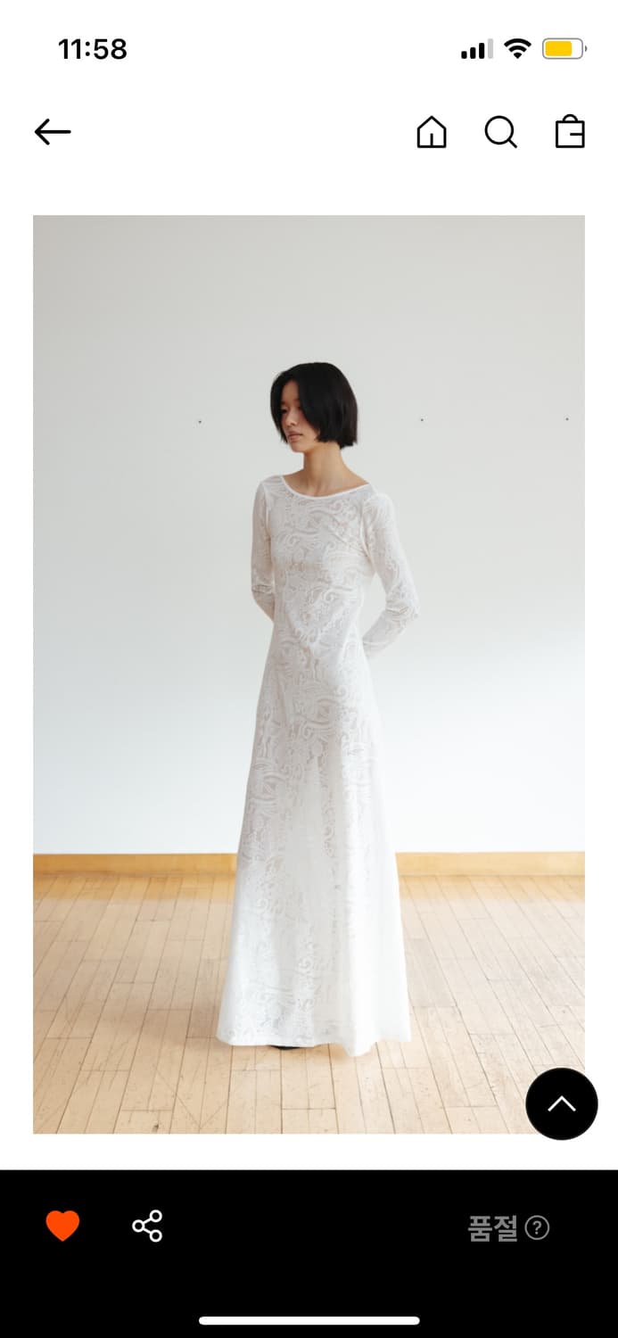 모노하 레이스 드레스 화이트 상품이미지1