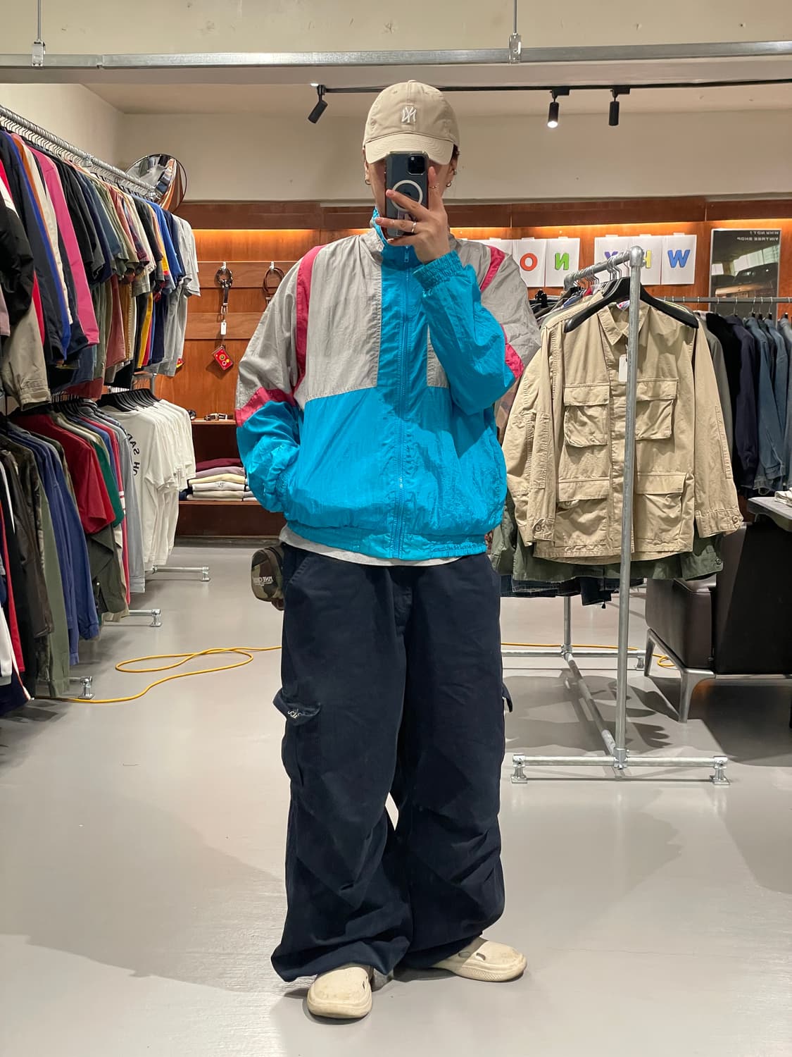 90's 빈티지 올드스쿨 바람막이 자켓   상품이미지3