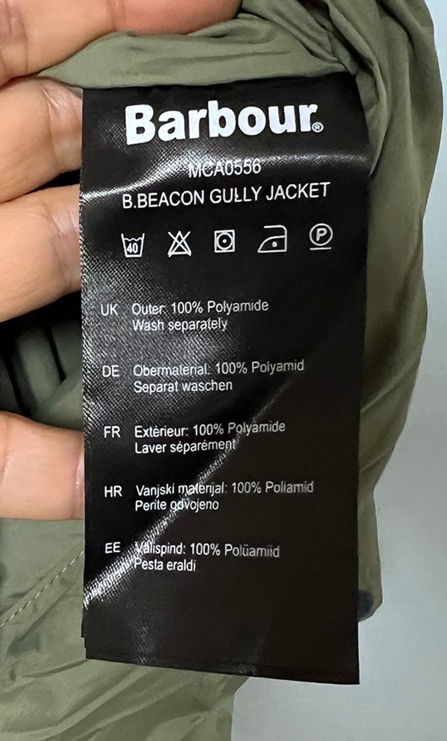 Barbour 바버 경량 윈드브레이커 바람막이 새상품 여름 L 100 상품이미지6