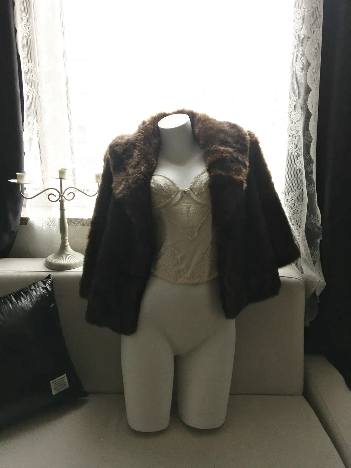 VINTAGE BROWN FUR JACKET 상품이미지1