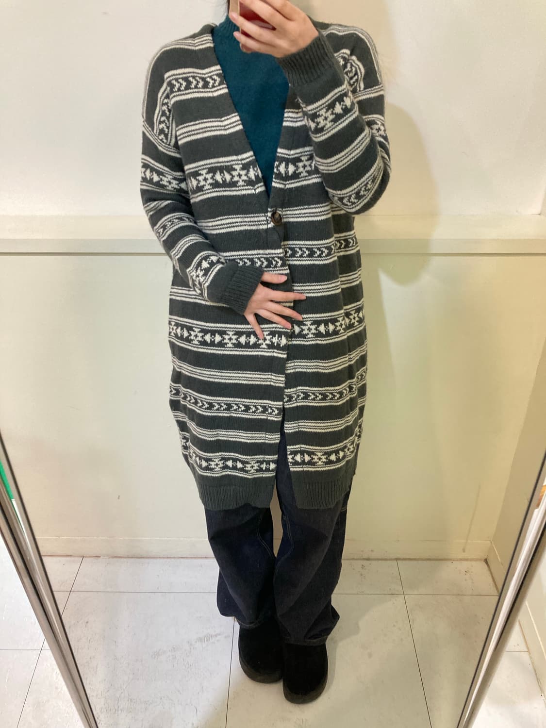 나바호 도톰 롱가디건 상품이미지9