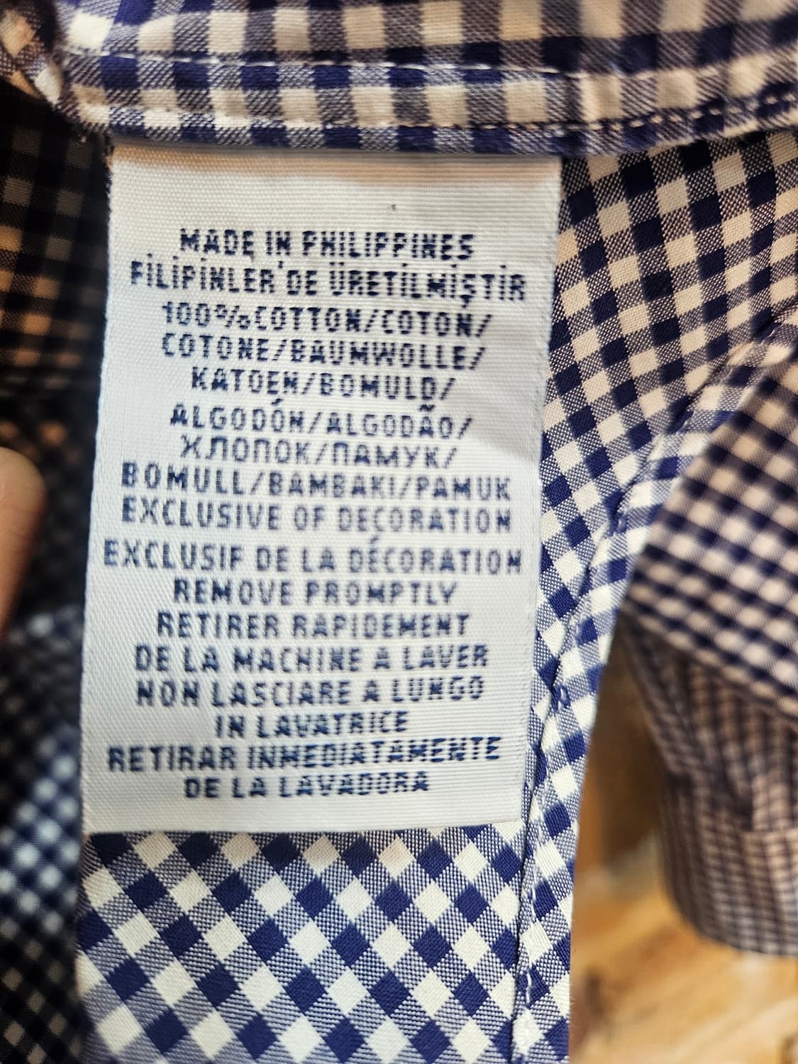 랄프로렌 깅엄체크 셔츠 S 상품이미지4