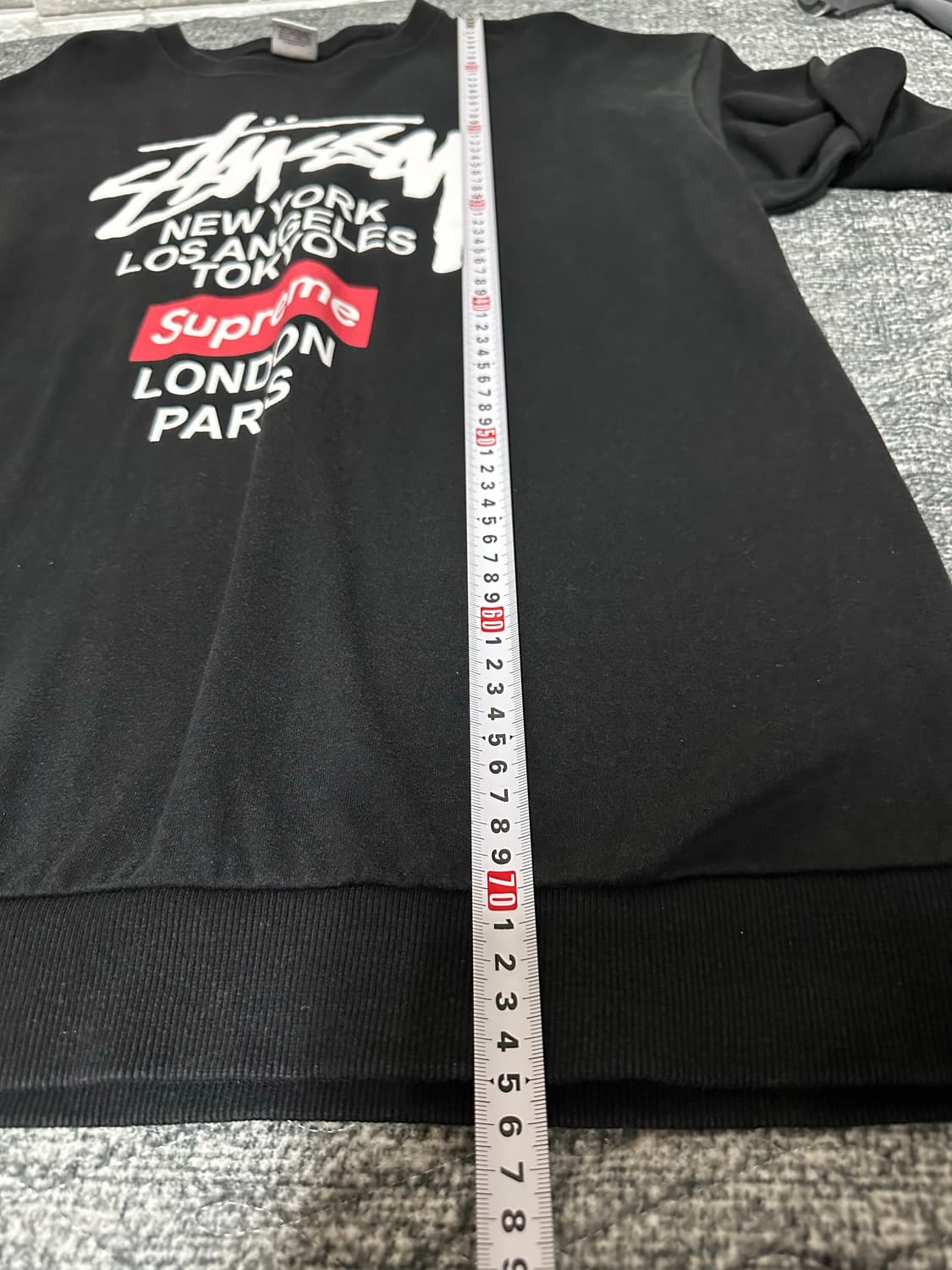 스투시 슈프림 콜라보 블랙 맨투맨 상품이미지6