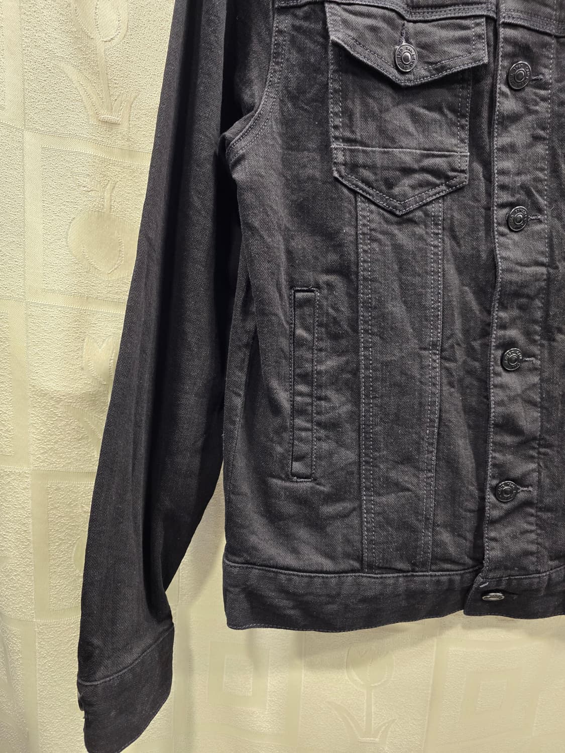행텐 남성 블랙 데님 자켓 M(95) 상품이미지4