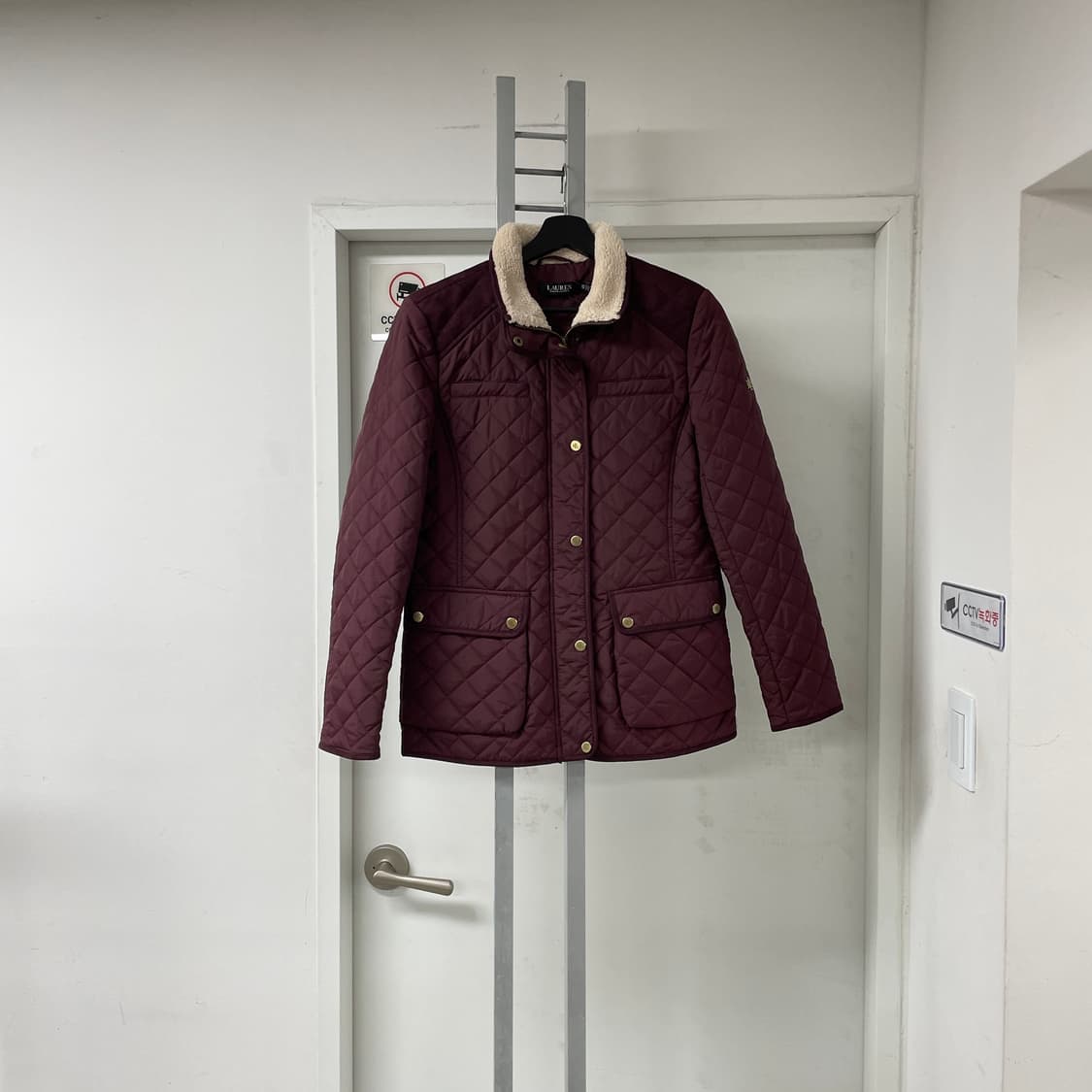 랄프로렌 블랙 라벨 퀄팅 자켓 버건디 XS(W) 상품이미지1