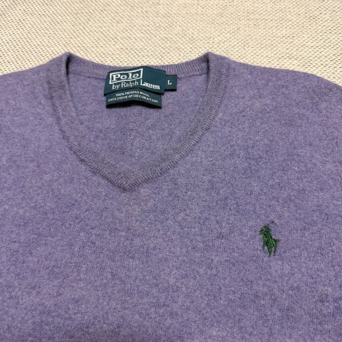 폴로 랄프로렌 우먼스 브이넥 울니트 상품이미지2