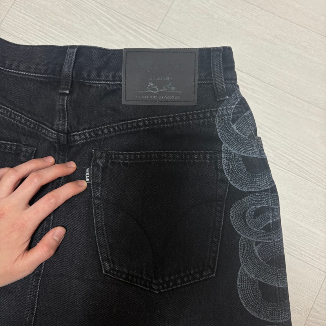 히스테릭글래머 SNAKE LOOP 스네이크 데님 스커트 상품이미지5