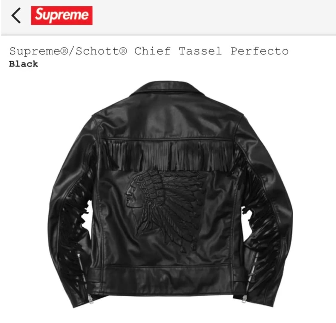 슈프림 x 쇼트 치프 테슬 퍼펙토 자켓 L 상품이미지1