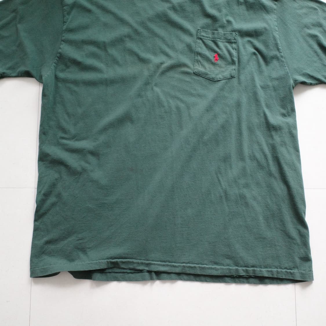 폴로 90s MADE IN USA 수소봉제 포켓 반팔티 XL 상품이미지3