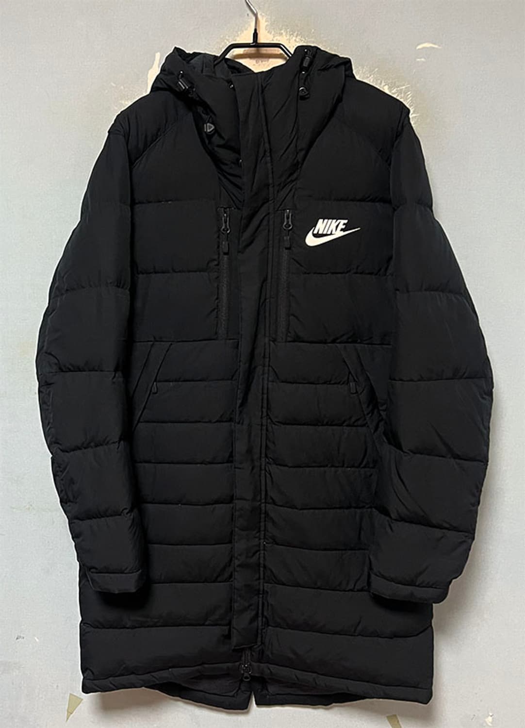 NIKE 나이키 남자 스우시 롱패딩 덕다운 후드점퍼 M 95 상품이미지1