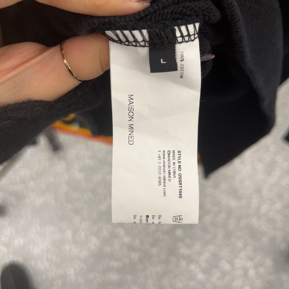 메종미네드 모던시크 캐주얼 빈티지 맨투맨 L C07708 상품이미지6