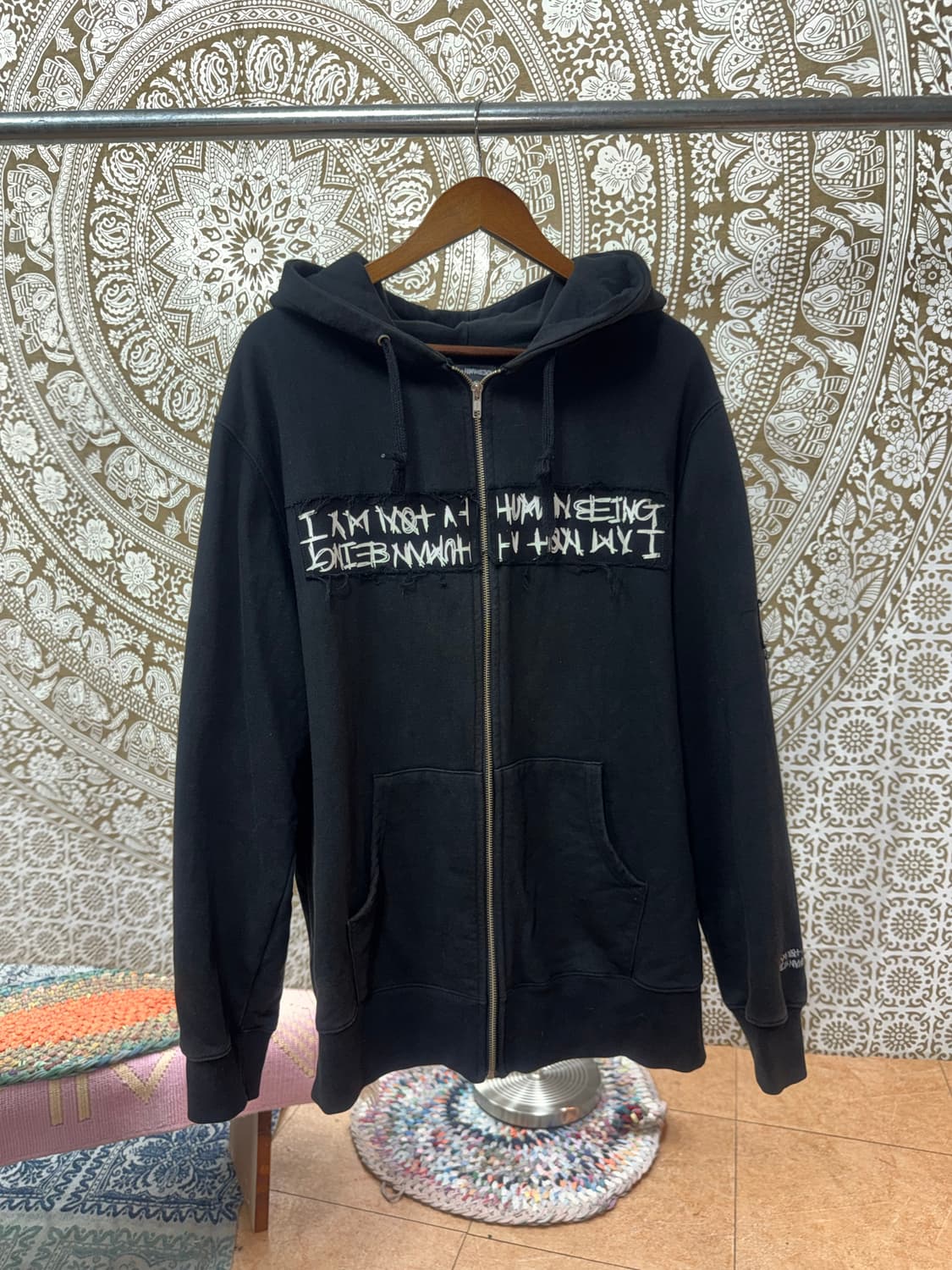 아임낫휴먼비잉 스트릿 백프린팅 후드집업  상품이미지4