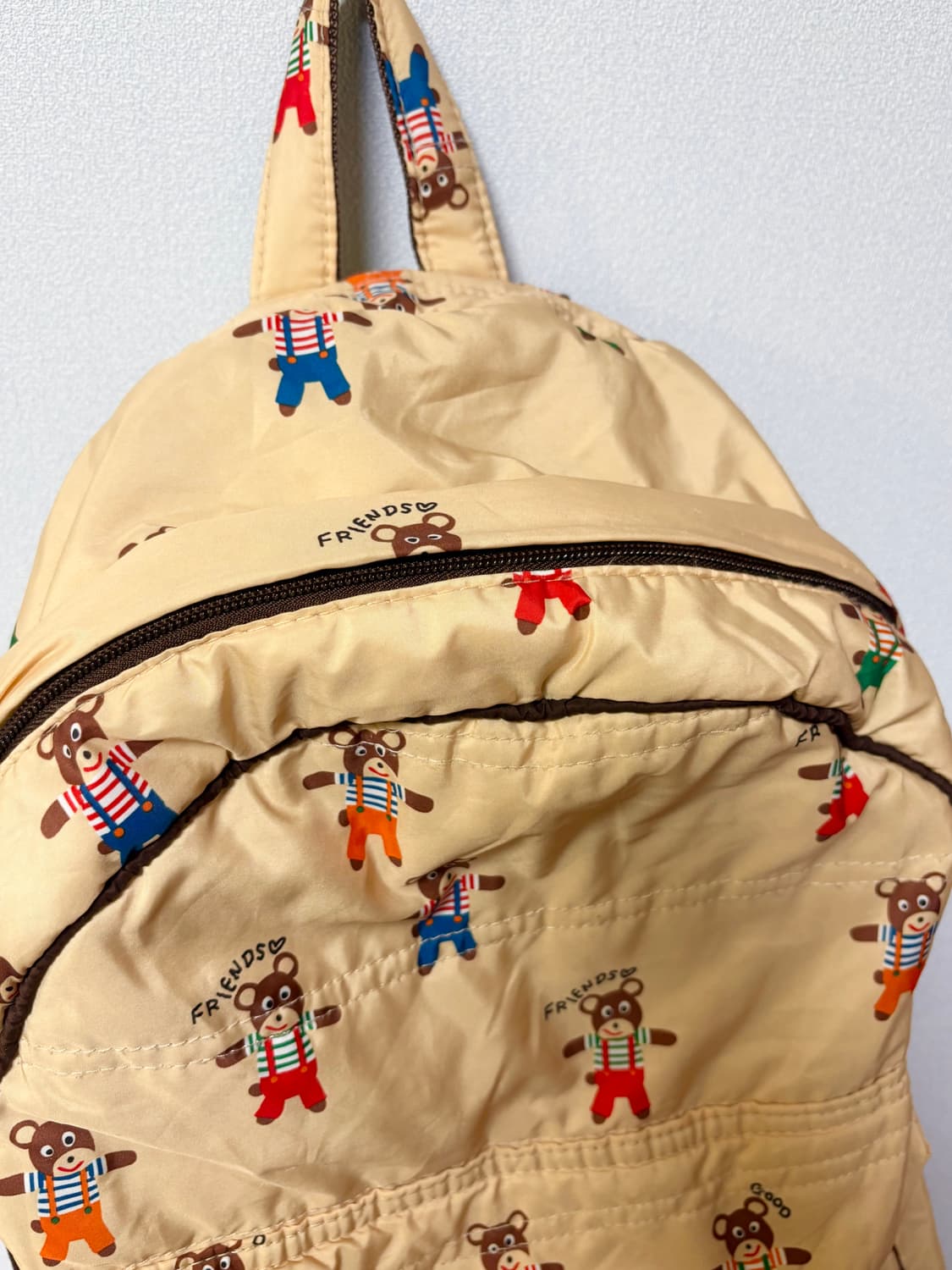 곰돌이 일본 빈티지 백팩 노란색 가방 모리걸 y2k 리락쿠마 인형 상품이미지4