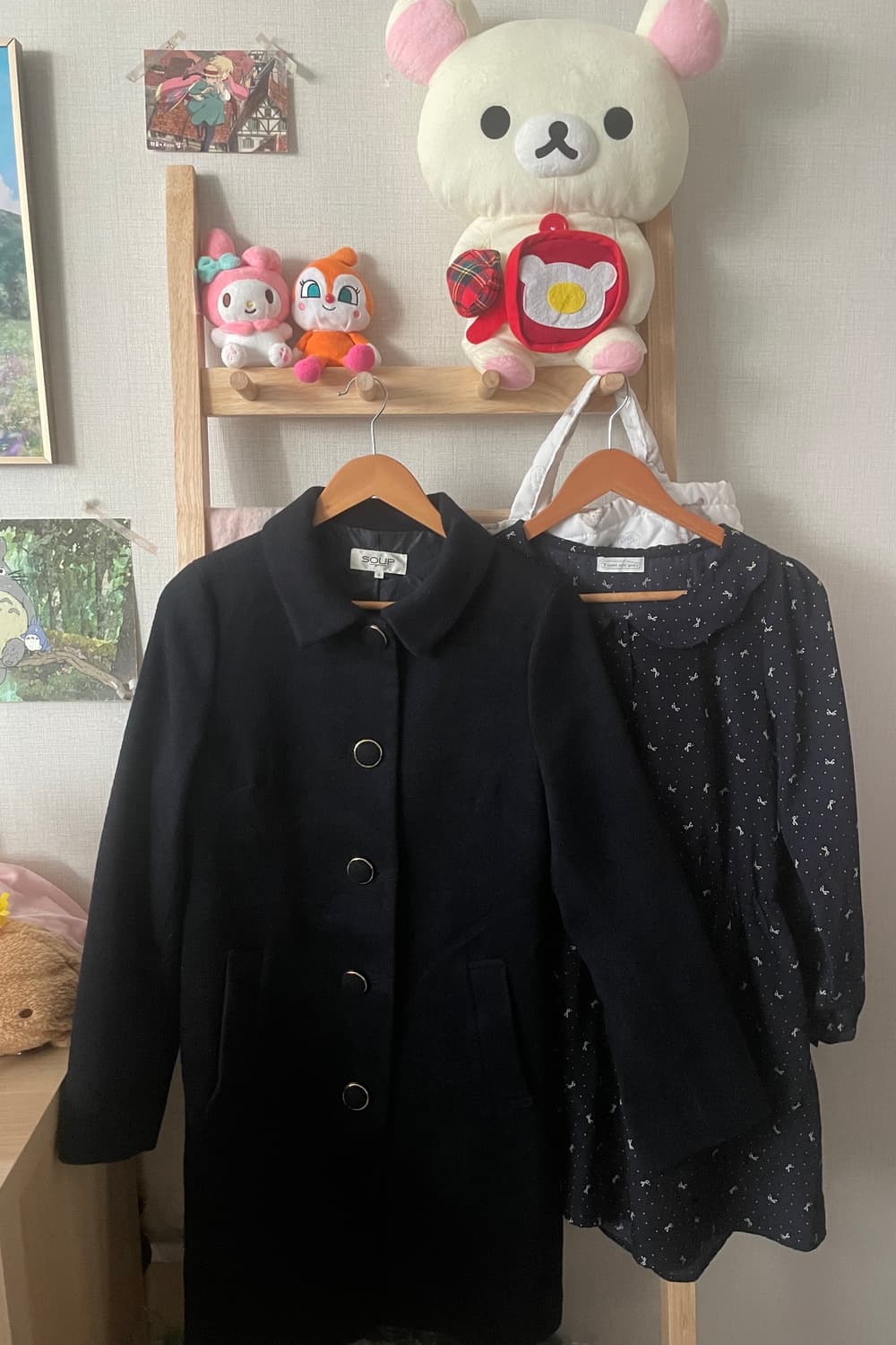 모리걸 빈티지 도쿄모리 코트 리본 원피스 set 🎀💙 상품이미지2