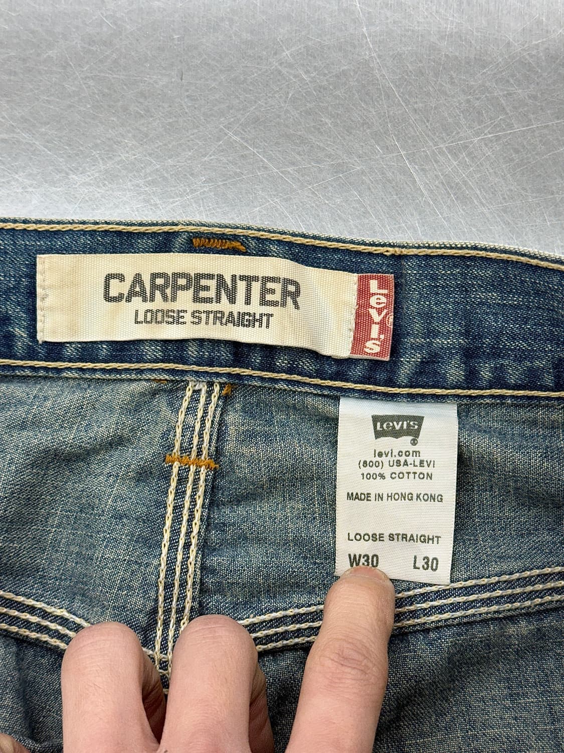 리바이스 루즈 스트레이트 연청 카펜더 데님 팬츠 상품이미지7