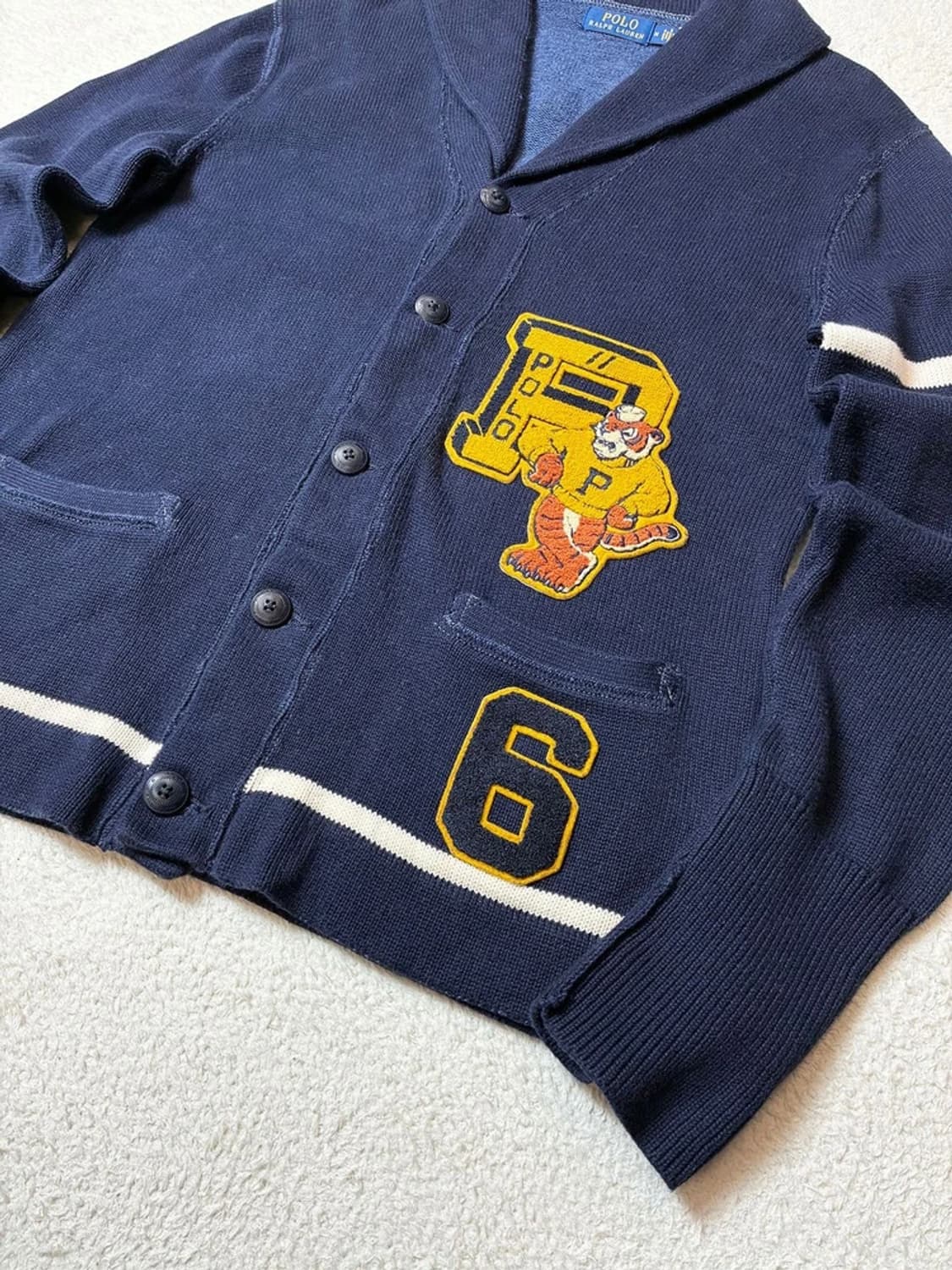 폴로 랄프로렌 10's 타이거패치 숄카라 니트 가디건 PN6351 상품이미지4