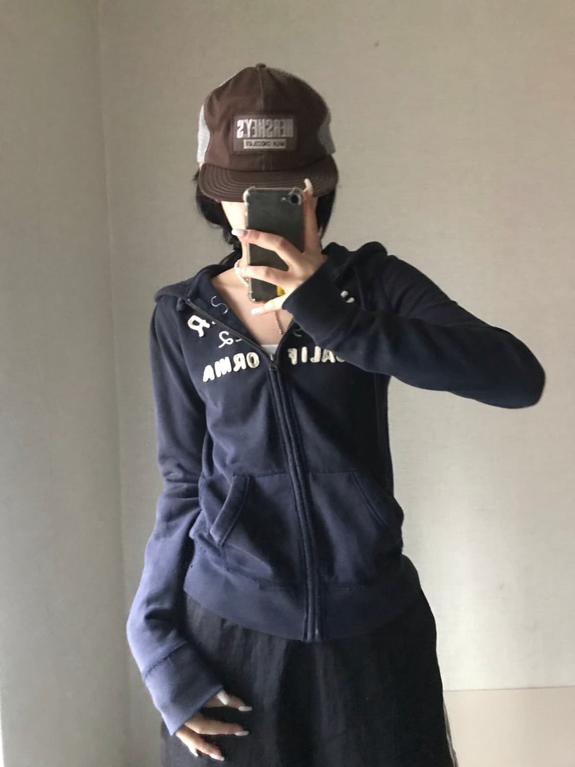 홀리스터 네이비 슬림핏 후드집업 상품이미지1