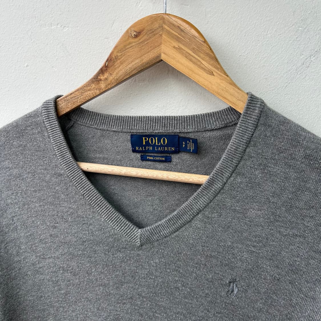 16592 - 폴로 랄프로렌 그레이 브이넥 니트 (피마 코튼) 상품이미지3