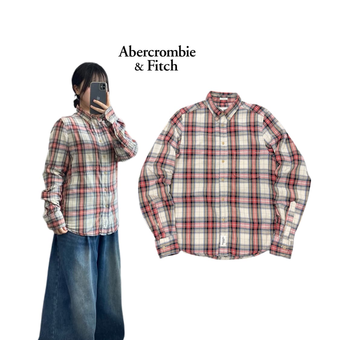 아베크롬비 Y2K 체크셔츠 상품이미지1