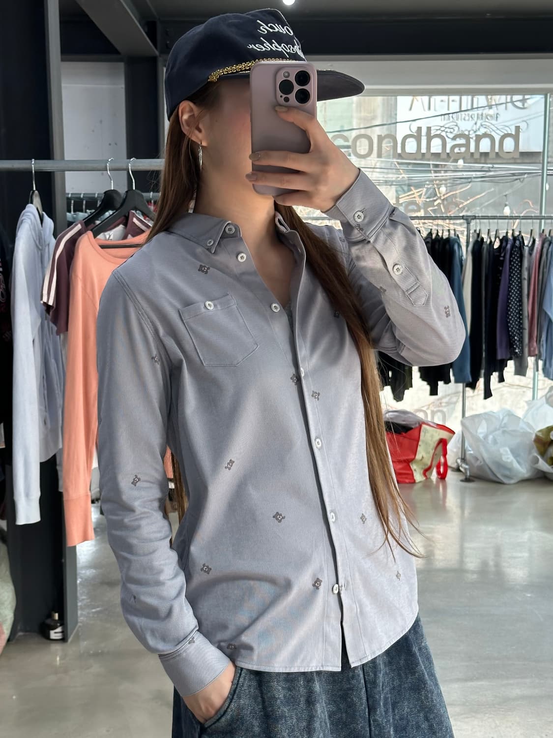 히스테릭글래머 퍽베어 포켓 셔츠 상품이미지1