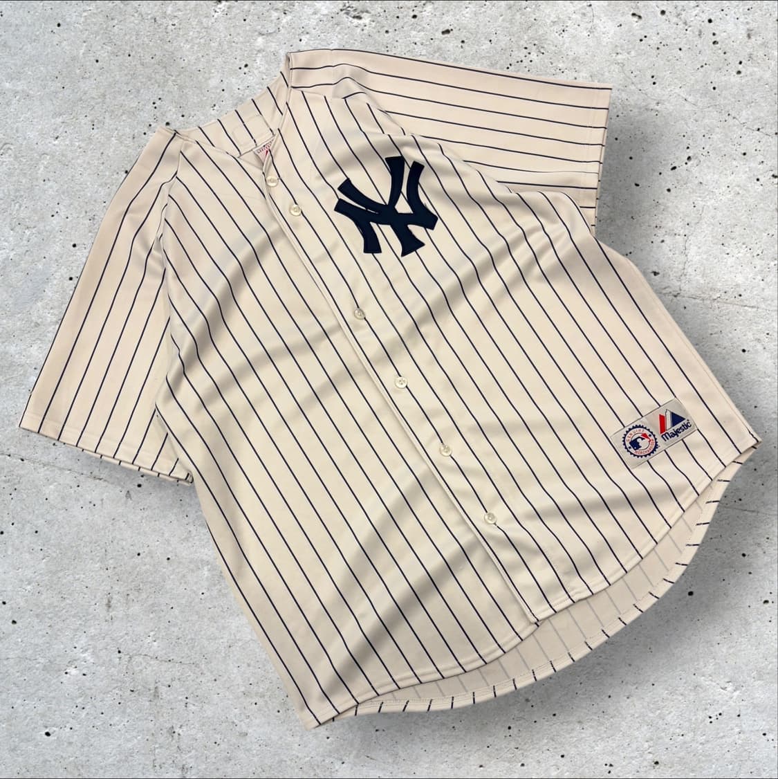 90s 마제스틱 뉴욕 양키즈 스트라이프 야구 져지 D158 상품이미지1