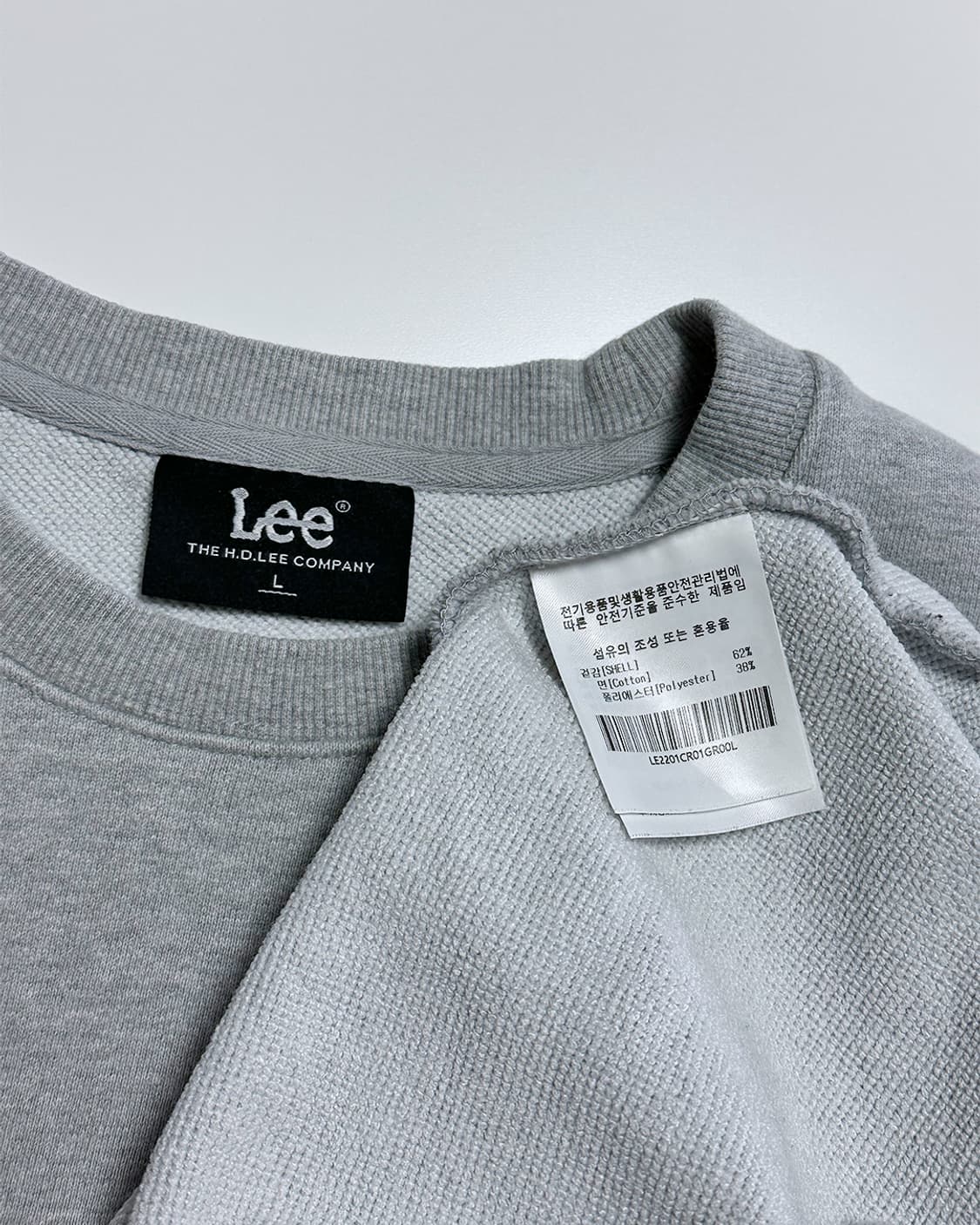 LEE 빅로고 맨투맨 그레이 상품이미지4