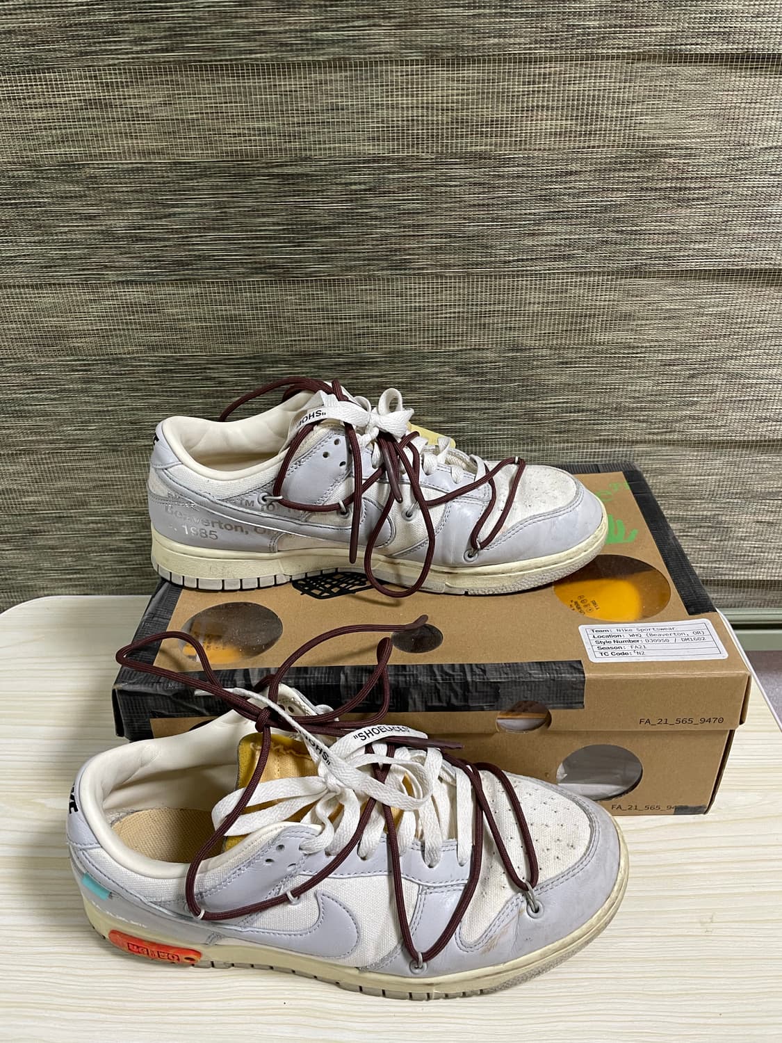 오프화이트 덩크로우 46 275 상품이미지5