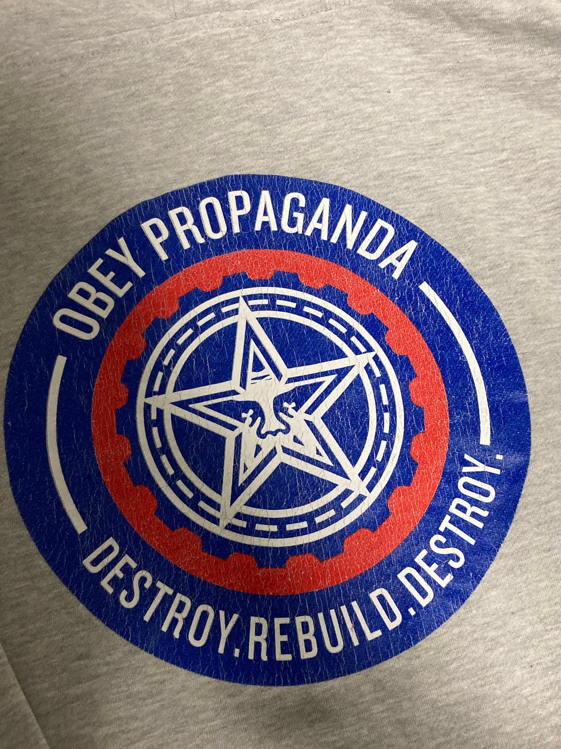 오베이 후드티 S 회색 상품이미지5