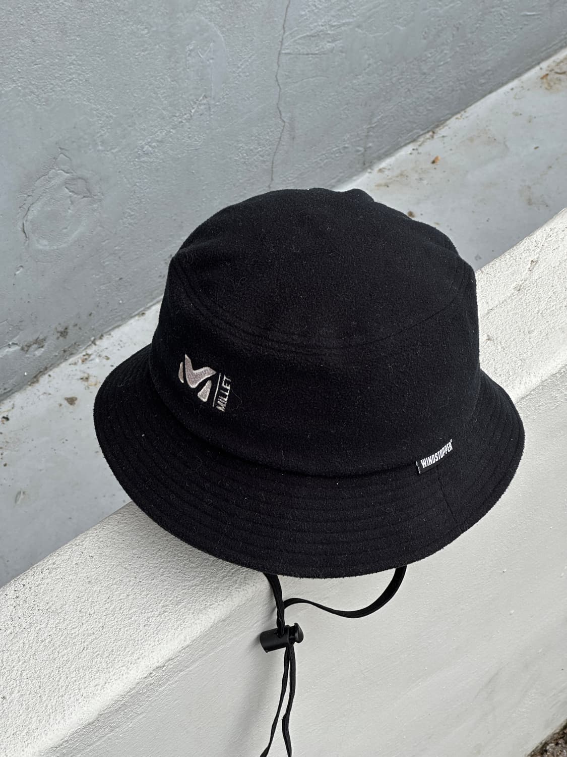[S-M] 밀레 로고 플리스 버킷햇 모자 상품이미지2