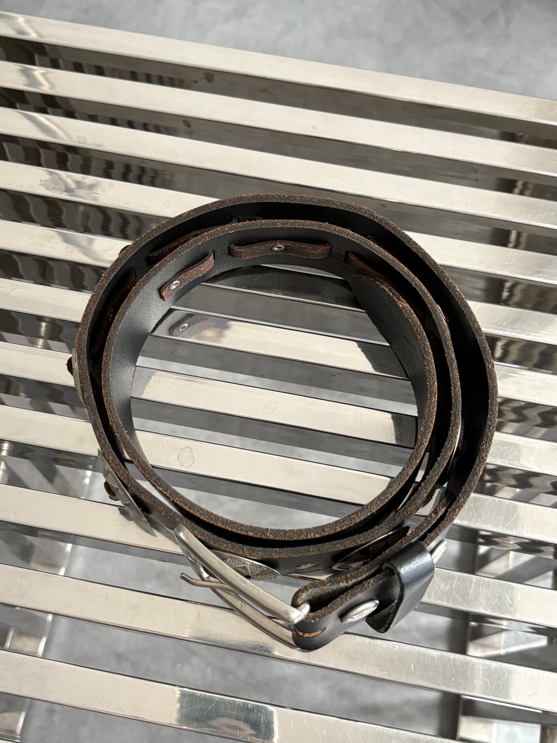 Harley-Davidson 할리 데이비슨 스터드 레더 벨트 상품이미지3