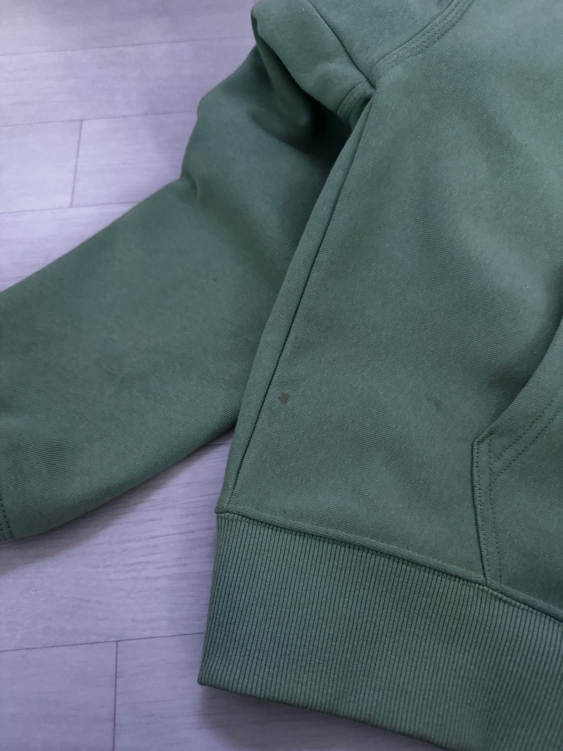 스투시 스탁 로고 후드집업 워시드 제피르 그린 상품이미지6