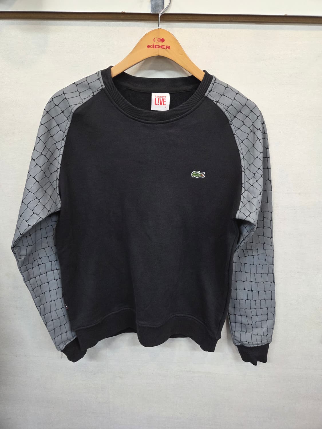 라코스테 라이브 레더 래글런 맨투맨 대략 s m 상품이미지1