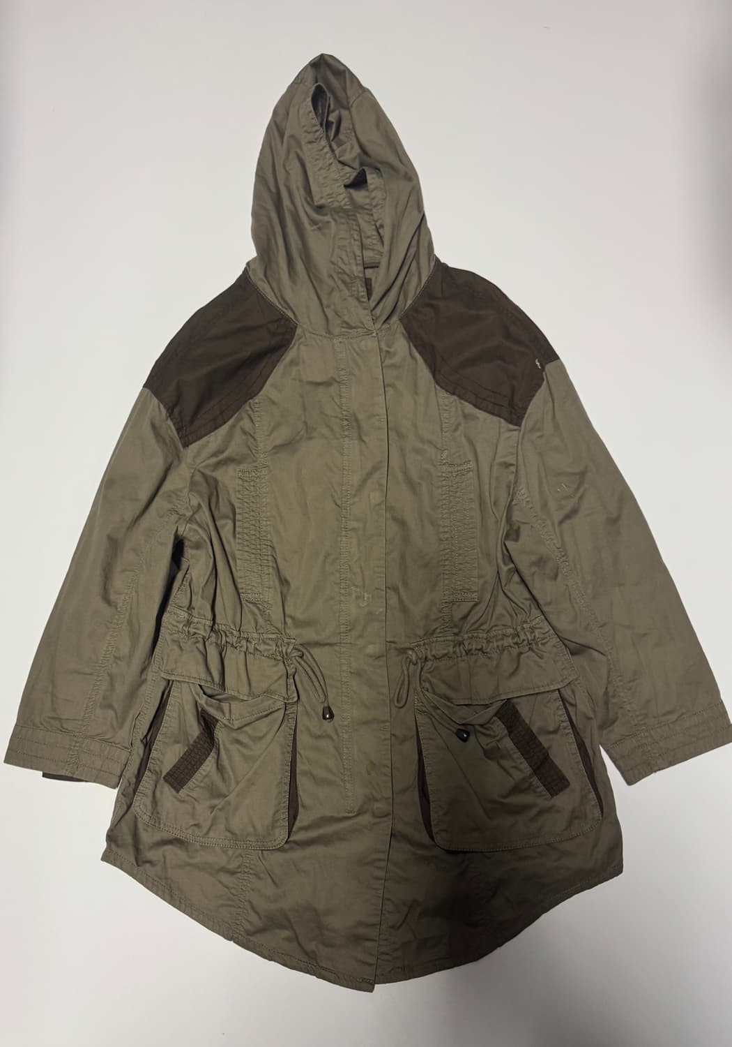 여성 써스데이아일랜드 빈티지 야상 후드 자켓 상품이미지1