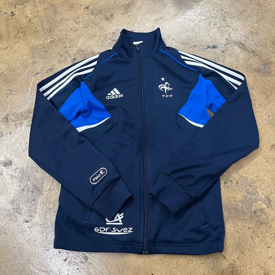 [정품/90] 아디다스 프랑스 축구 국가대표팀 트랙탑 져지 네이비 b10 상품이미지2