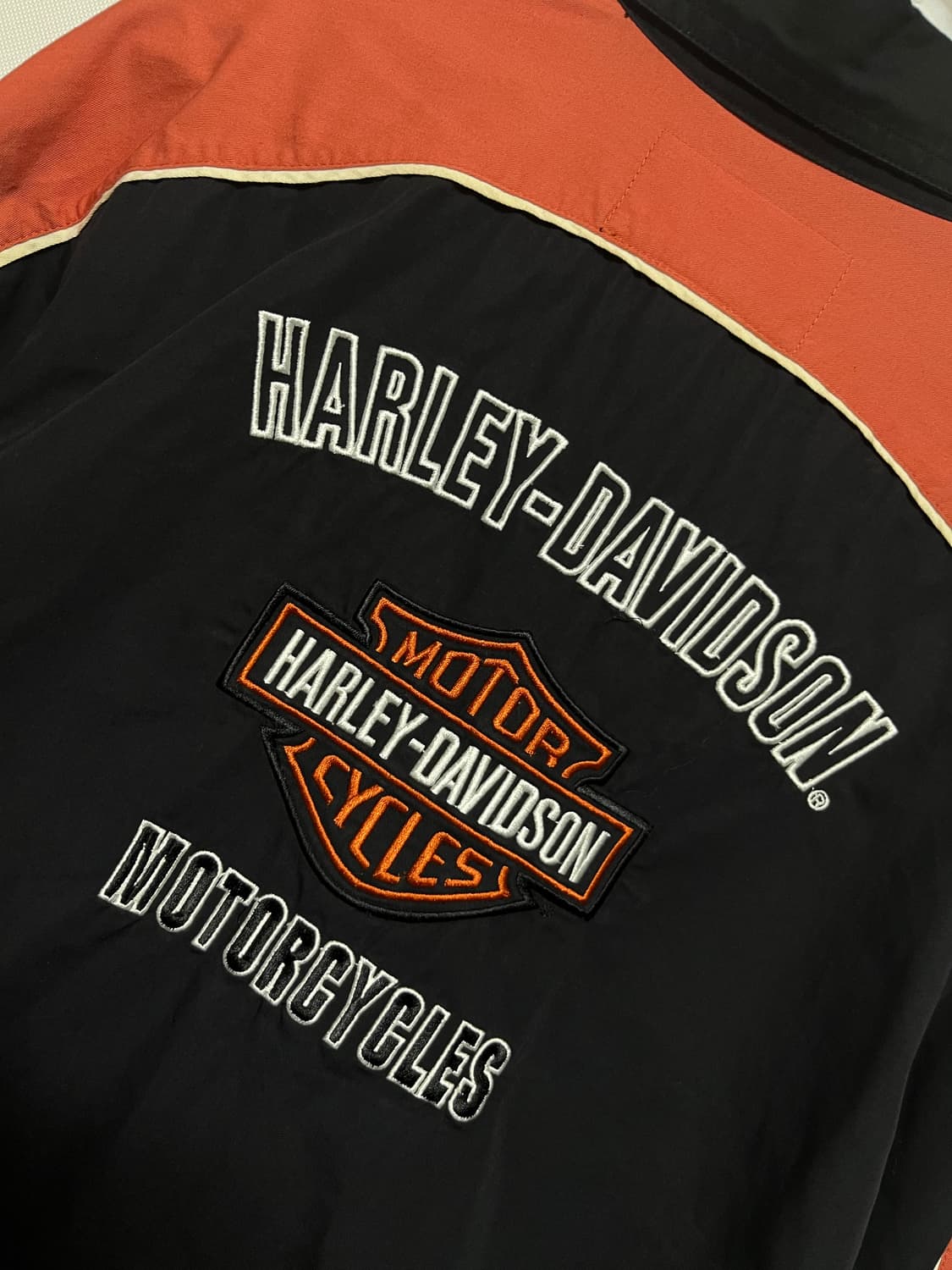 할리데이비슨 블랙 오렌지 배색 셔츠 S 상품이미지9