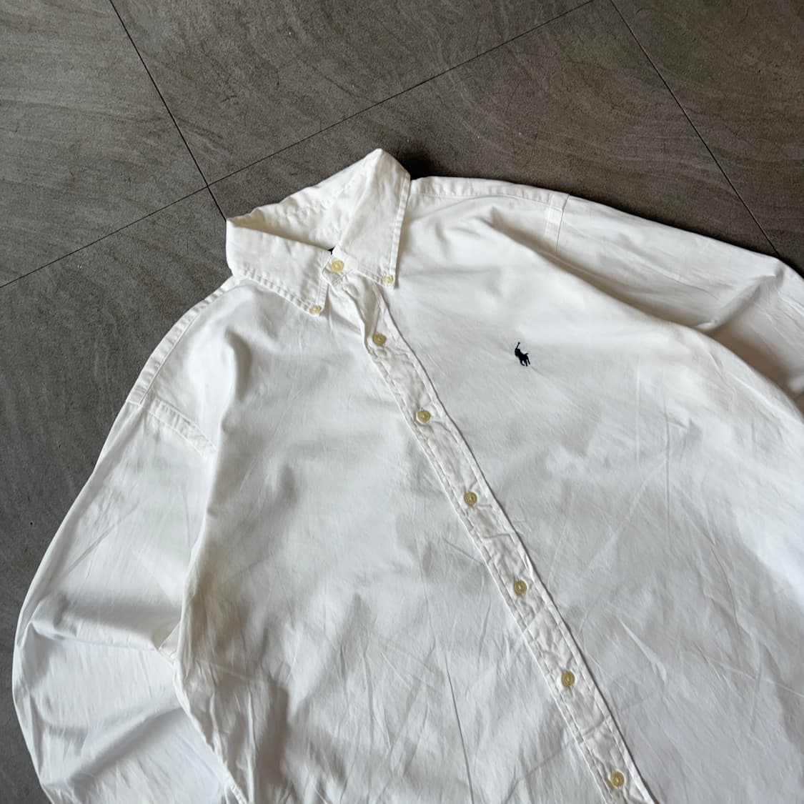 폴로 정품 화이트 클래식 포니 로고 포플린 셔츠 상품이미지2