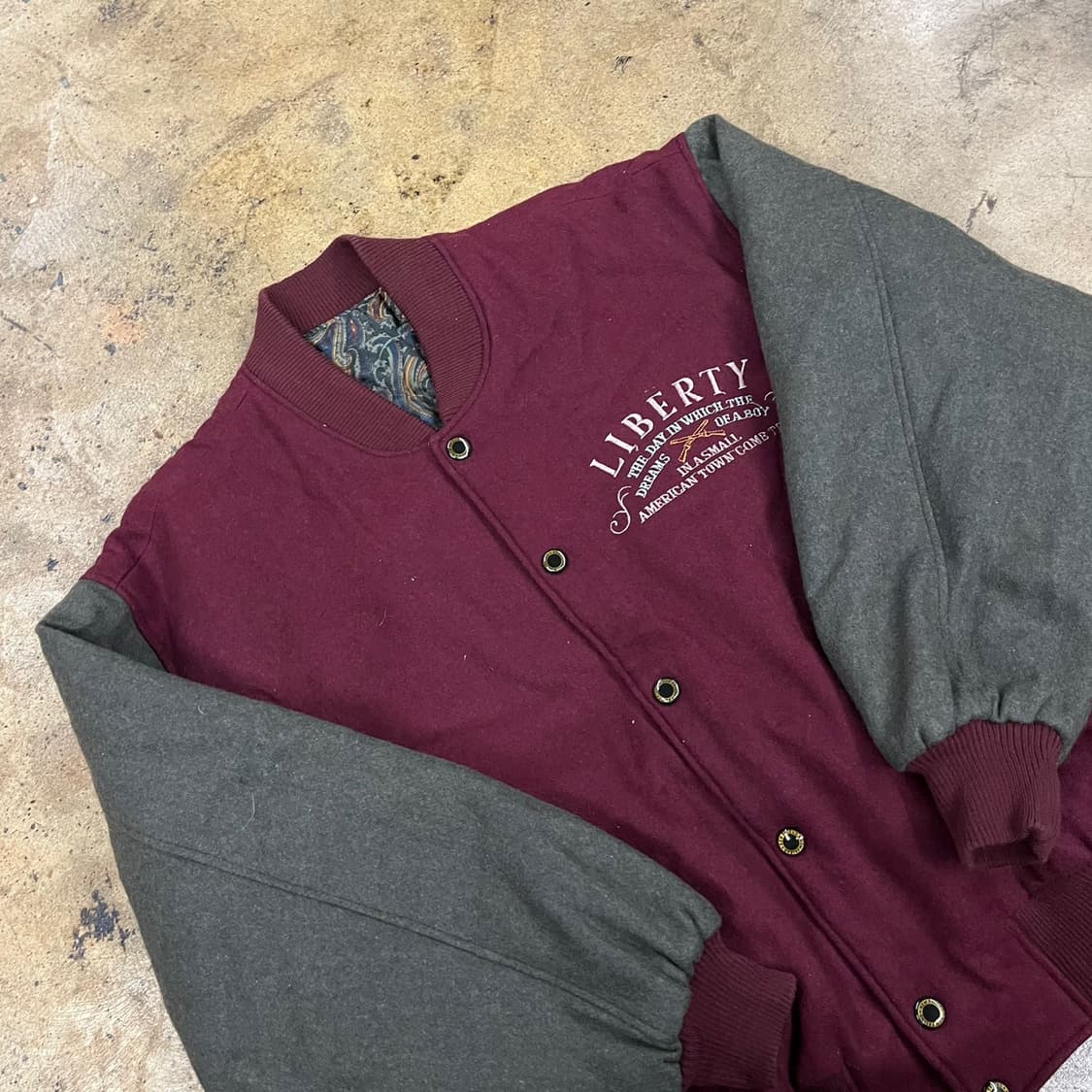 [정품] 빈티지 울바시티 자켓 버건디 b16 상품이미지1