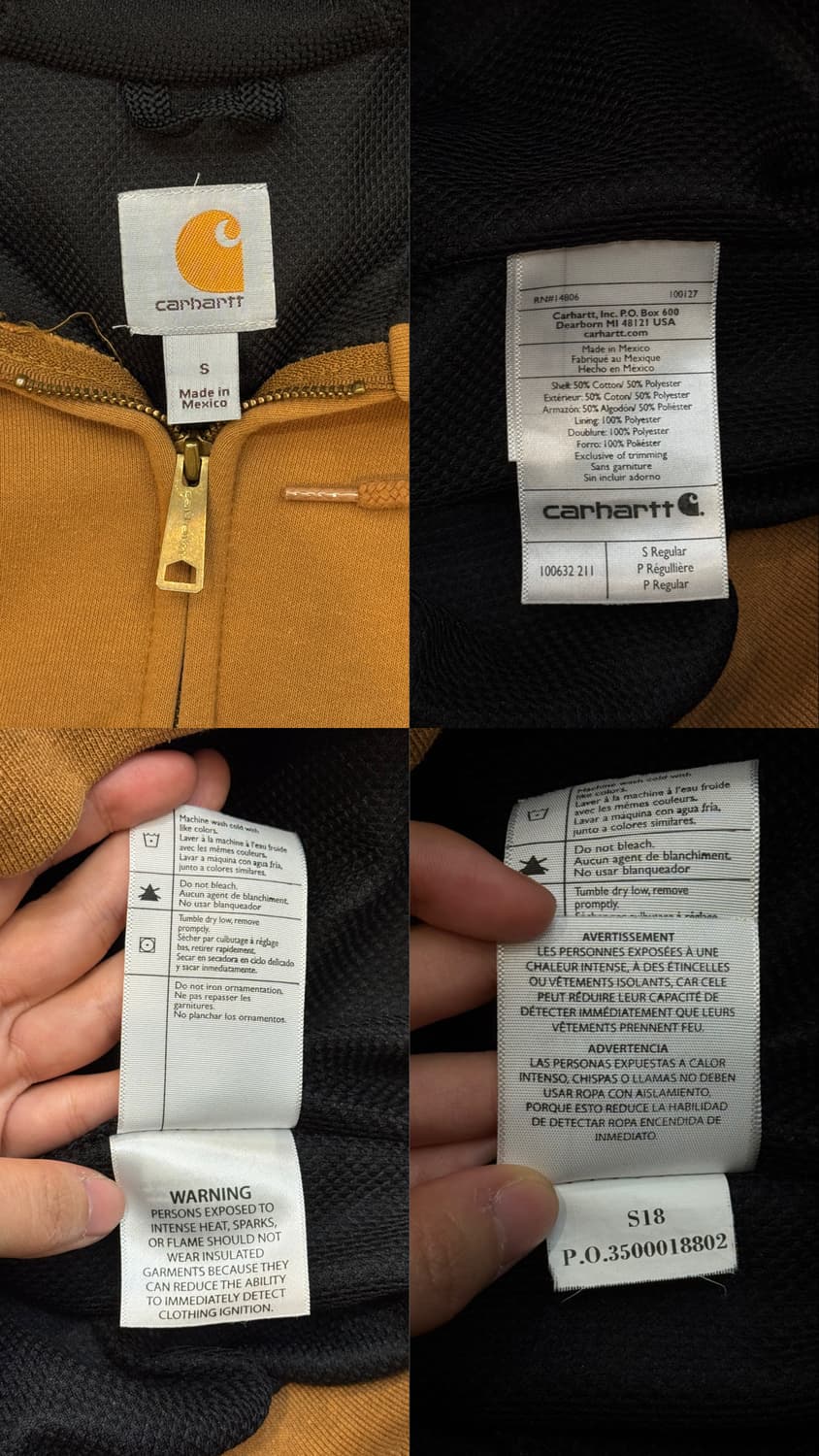 칼하트 써멀 후드집업 상품이미지10