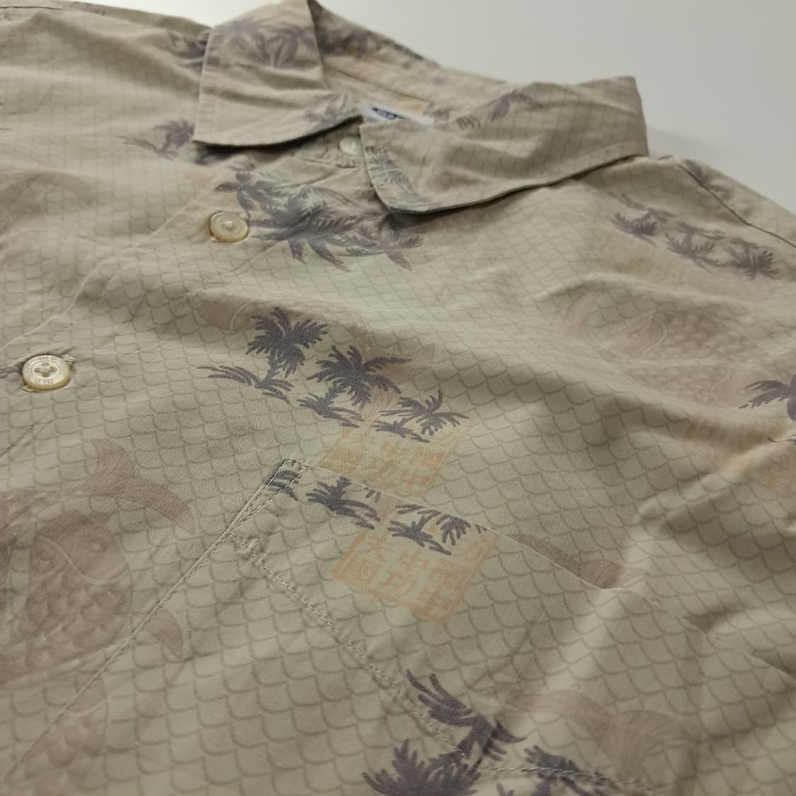 CK197 XL 올드네이비 00s 트로피컬 하와이안 반팔 셔츠 남방 상품이미지4