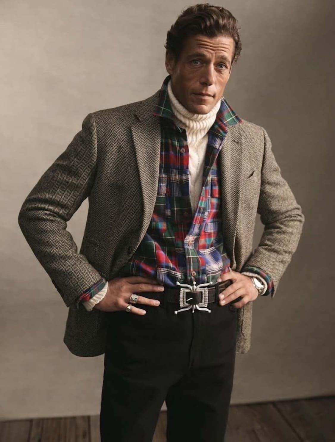 폴로 랄프로렌 이태리 헤링본 울 3roll2 스포츠 코트 자켓 상품이미지5