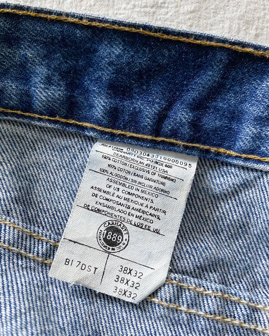 칼하트 페인팅 데님 팬츠 상품이미지10