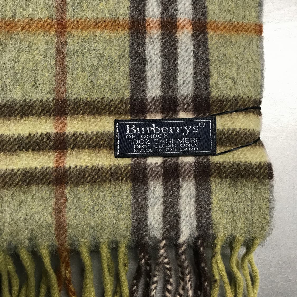 버버리 정품 캐시미어 머플러 그린 상품이미지4