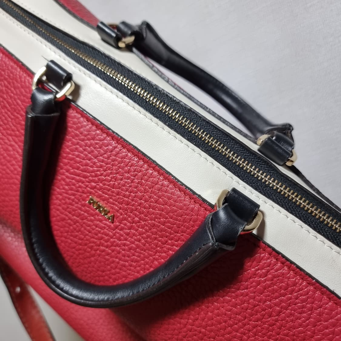 FURLA 훌라 소가죽 핸드백 토트백 숄더백 가방 - 상태훌륭 상품이미지6