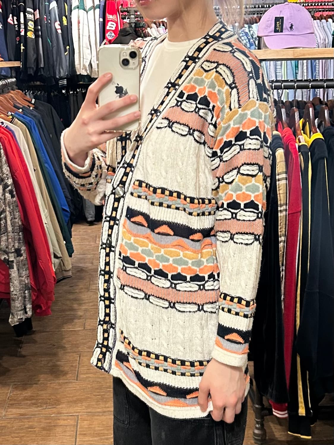 [HI] VTG 가디건 화이트 상품이미지4