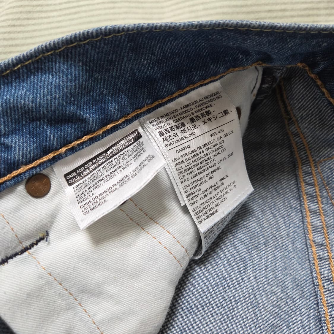 리바이스 511 슬림 진 워시드 청바지 중청 30 / 워싱 상품이미지3